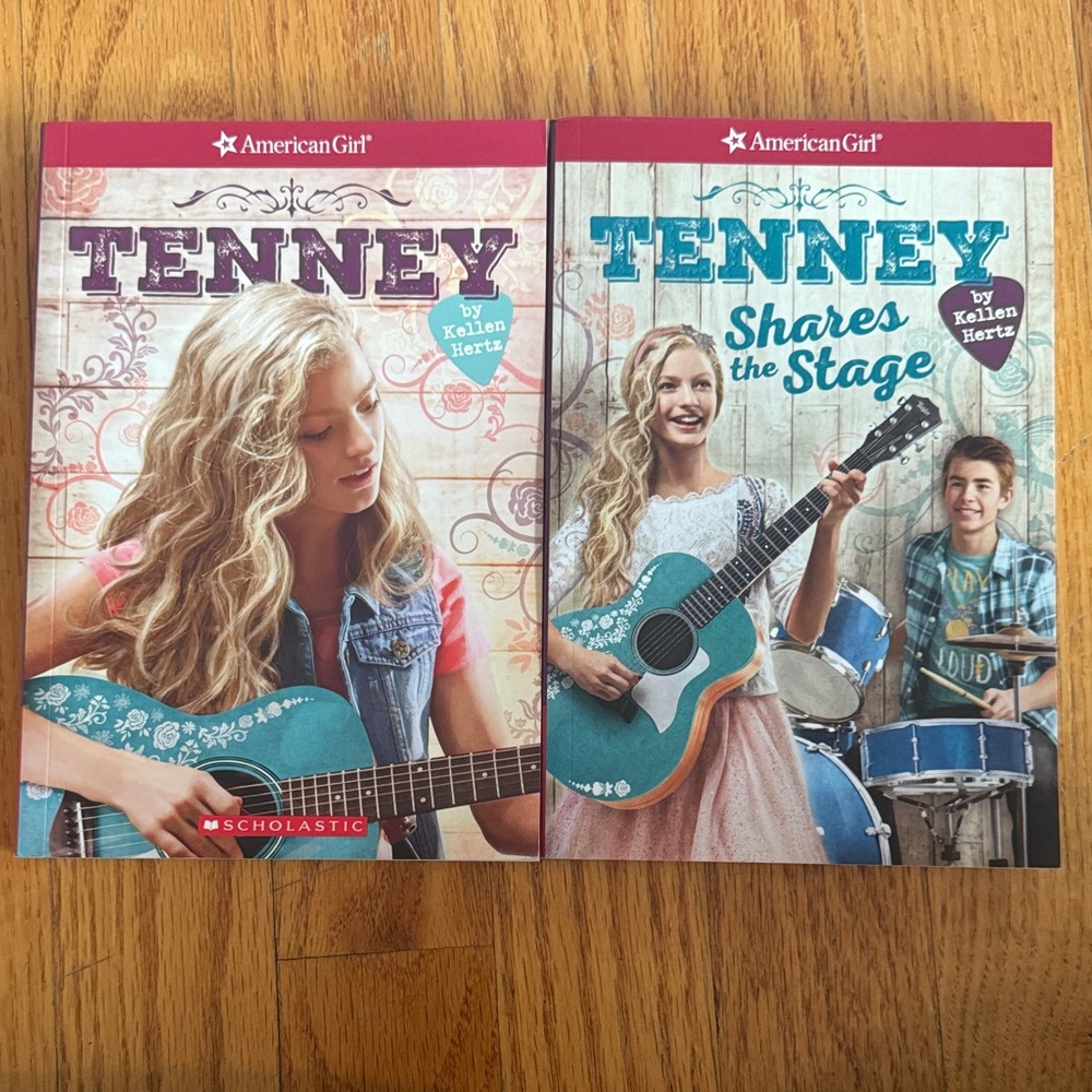 American Girl Tenney Book Duo with Teal and Pink Covers